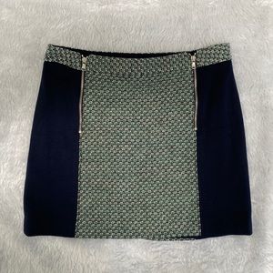 Club Monaco mixed media mini skirt